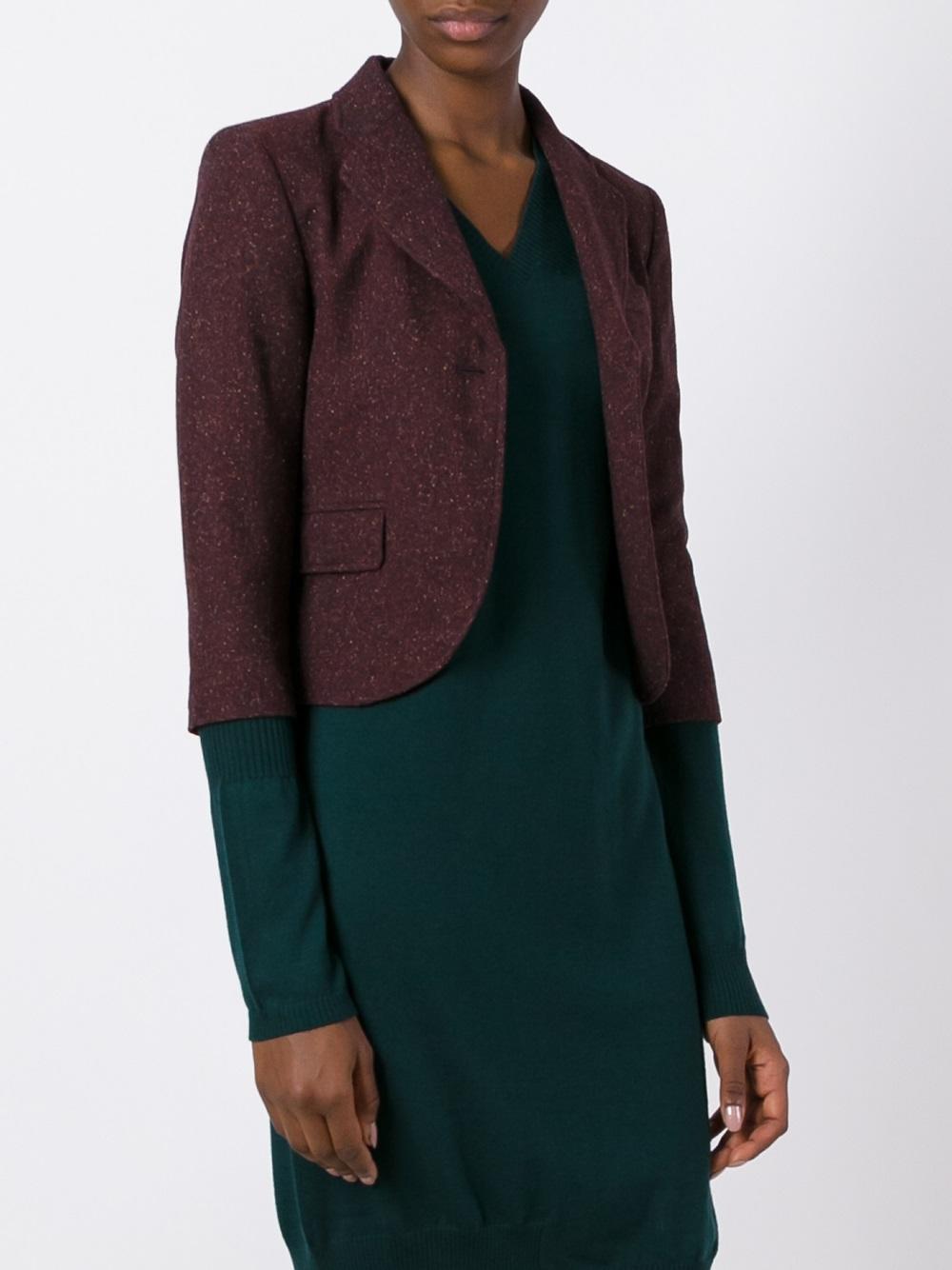 three-quarters cropped blazer