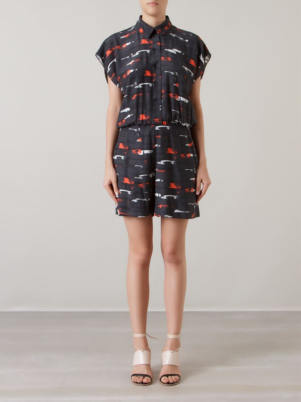 abstract print jumpsuit