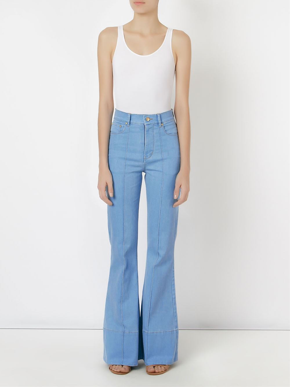 high waist flared jeans