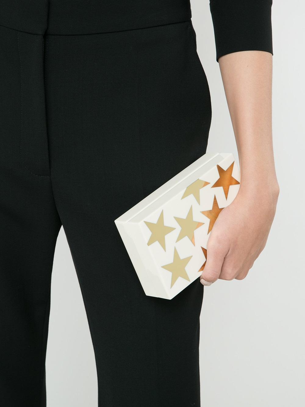 plexiglass star clutch bag