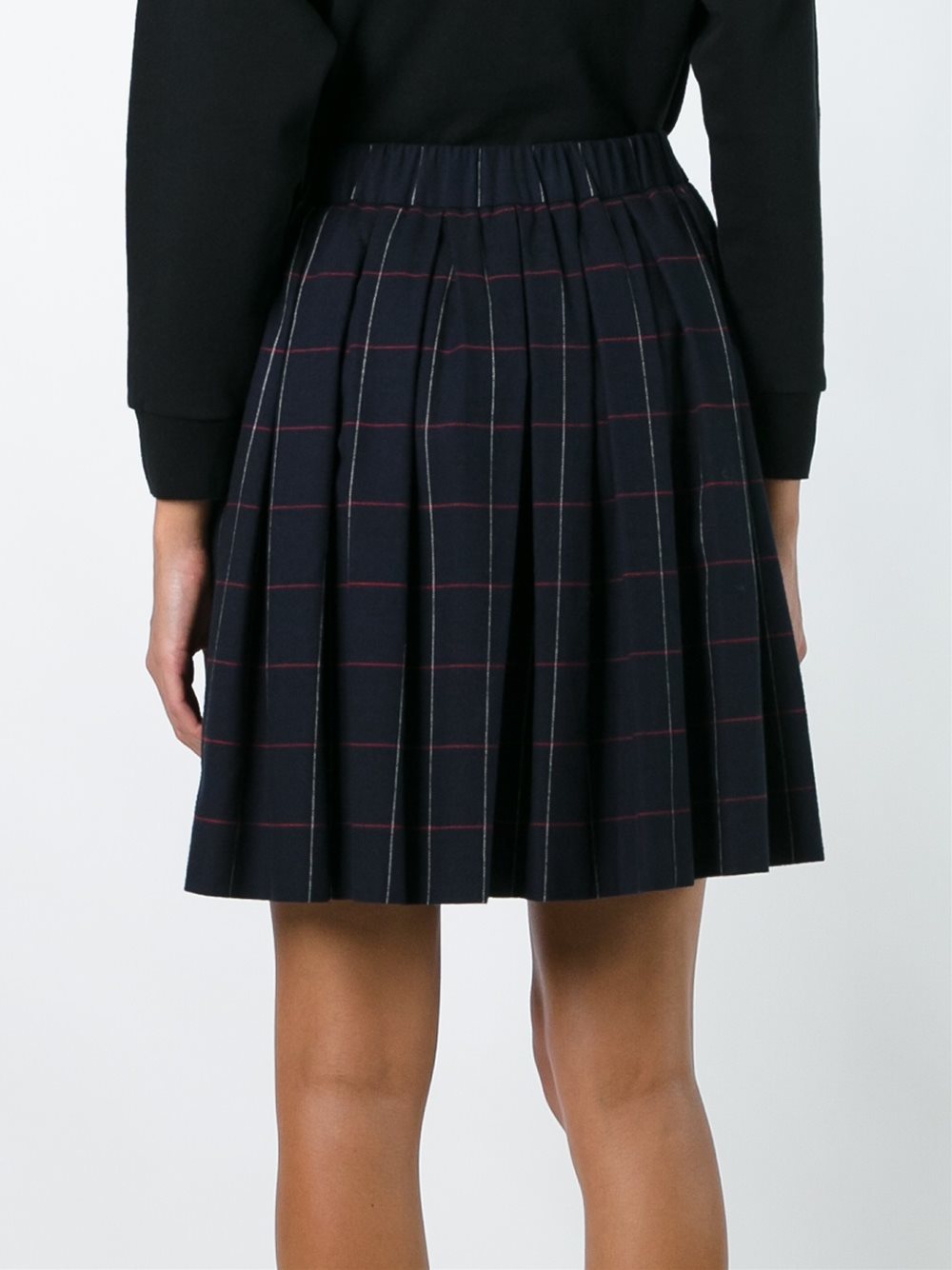 pleated grid skirt 