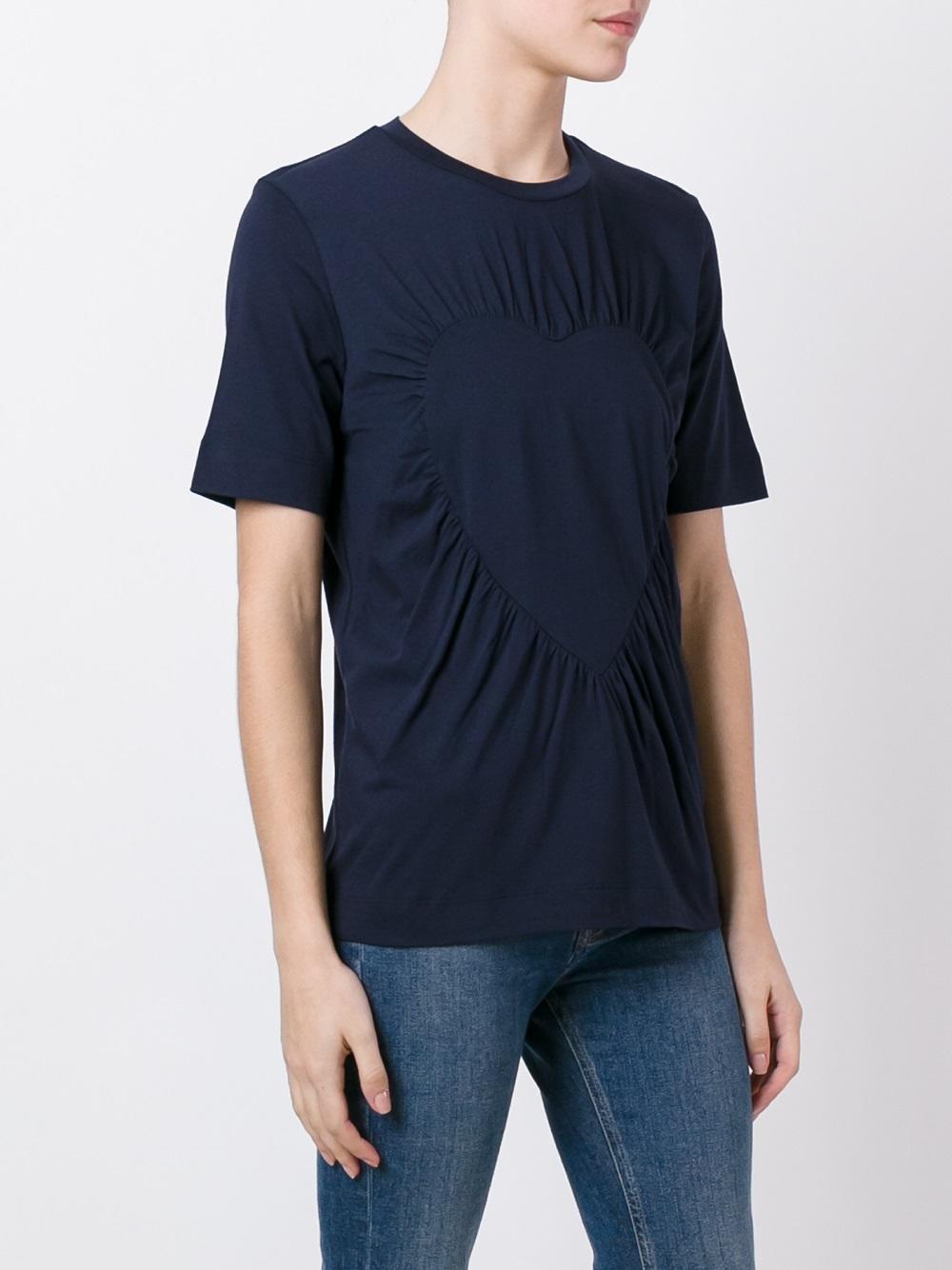 gathered front T-shirt 