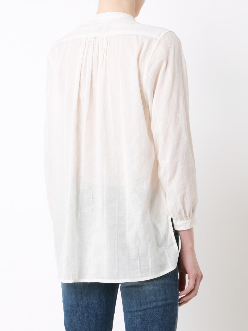 pleated front shirt