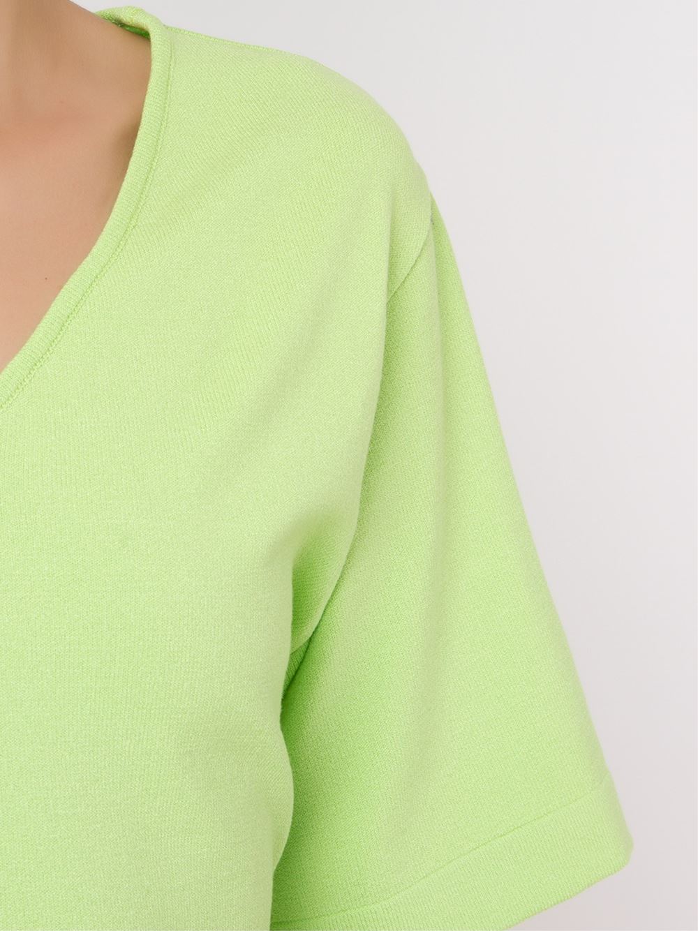 v-neck knit blouse