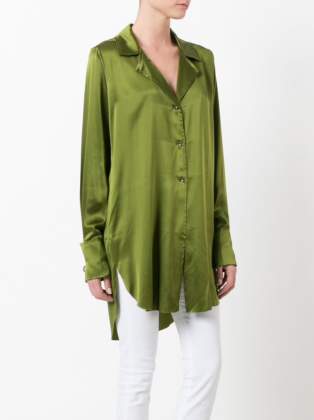 satin oversized shirt