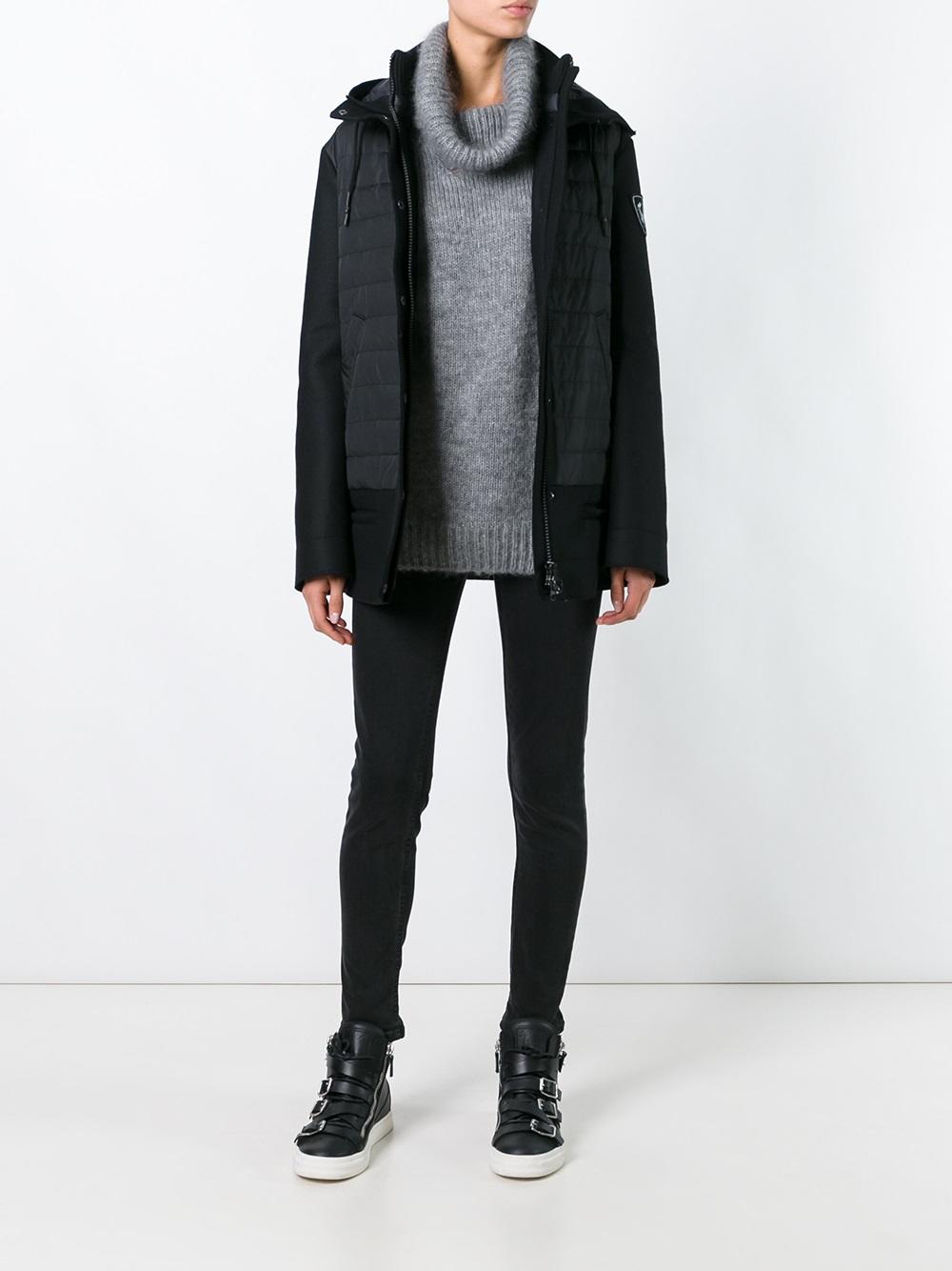 padded mid-length jacket