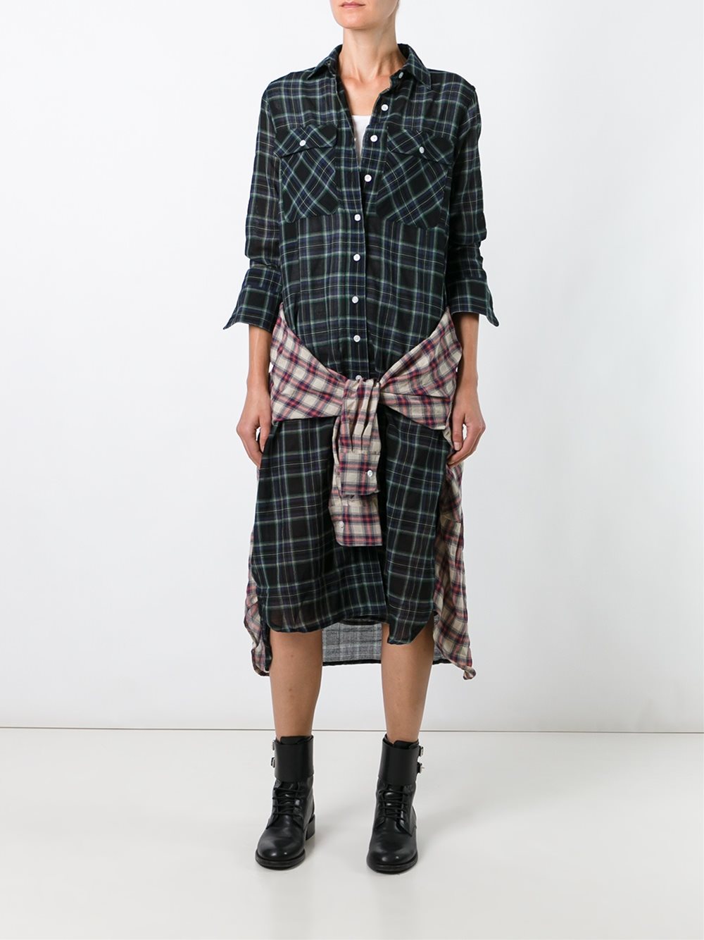 'Plaid Grunge' dress