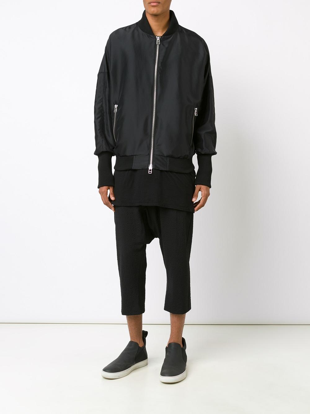 elasticated cuffs bomber jacket