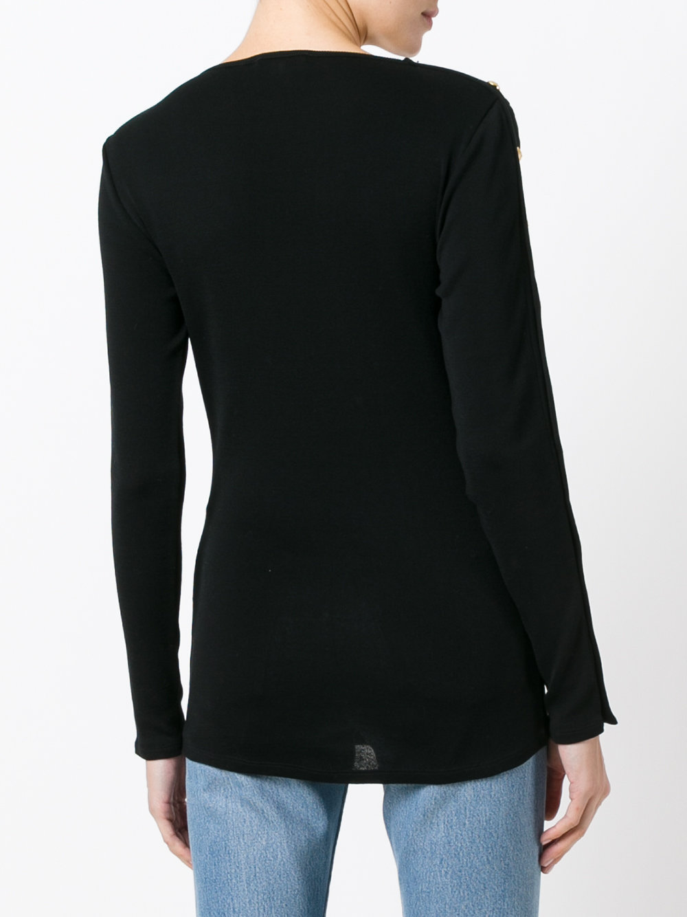 button sleeve pullover