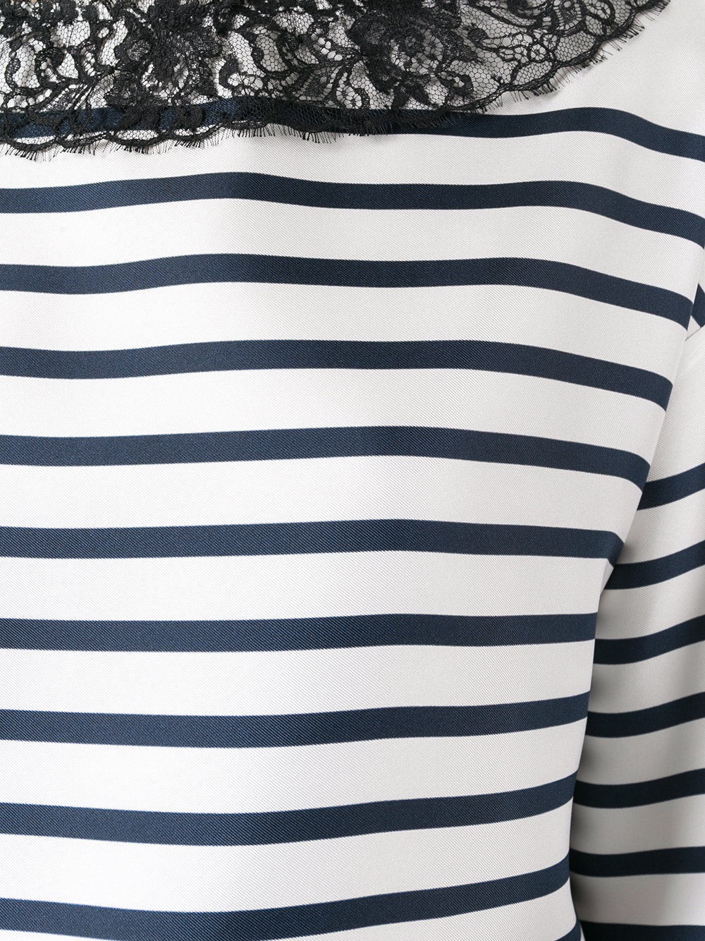 lace trim striped top