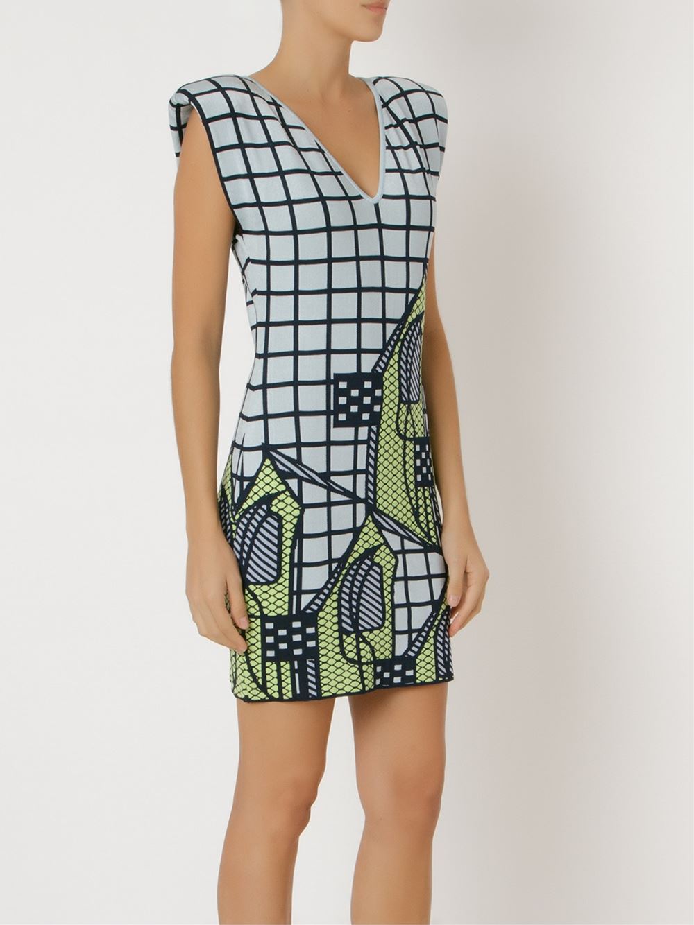 v-neck knit dress