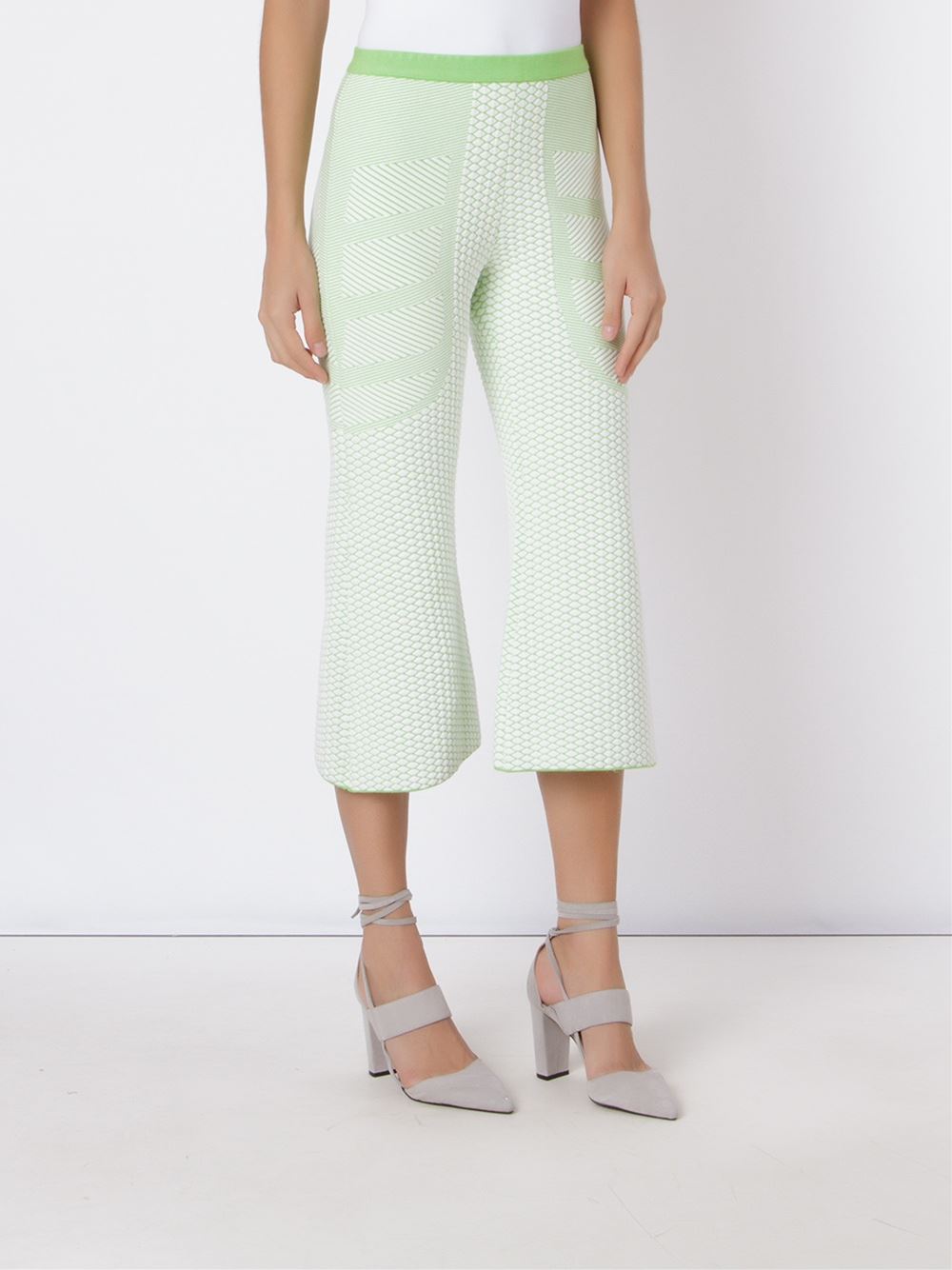 cropped knit trousers