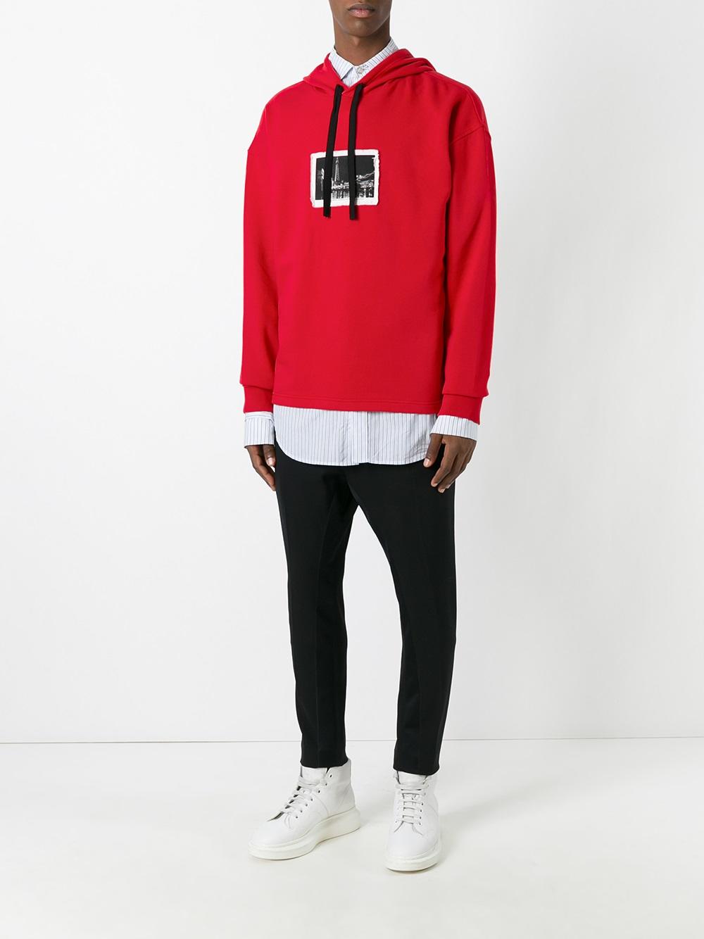stylised patch hoodie 