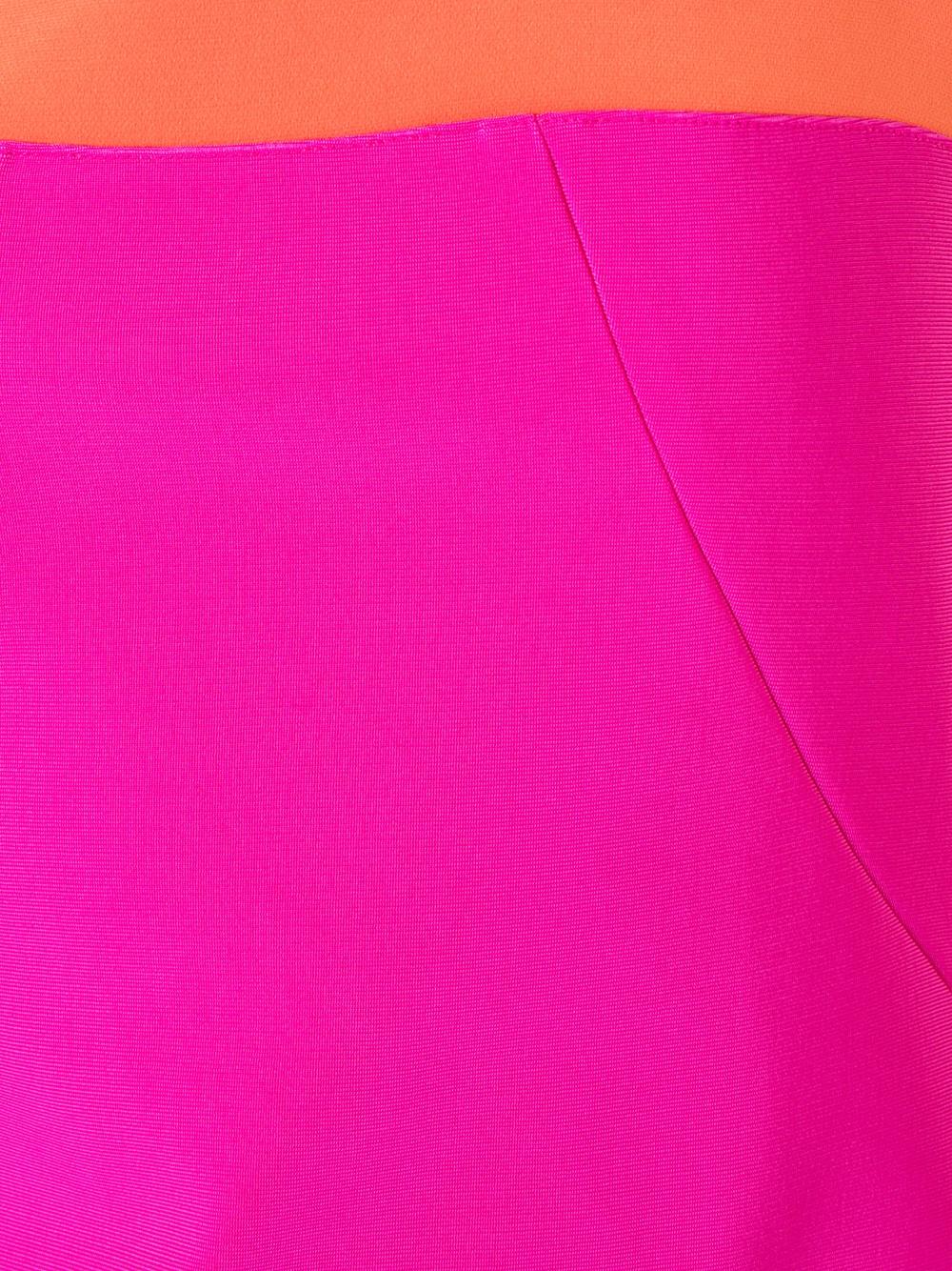 contrast fitted dress