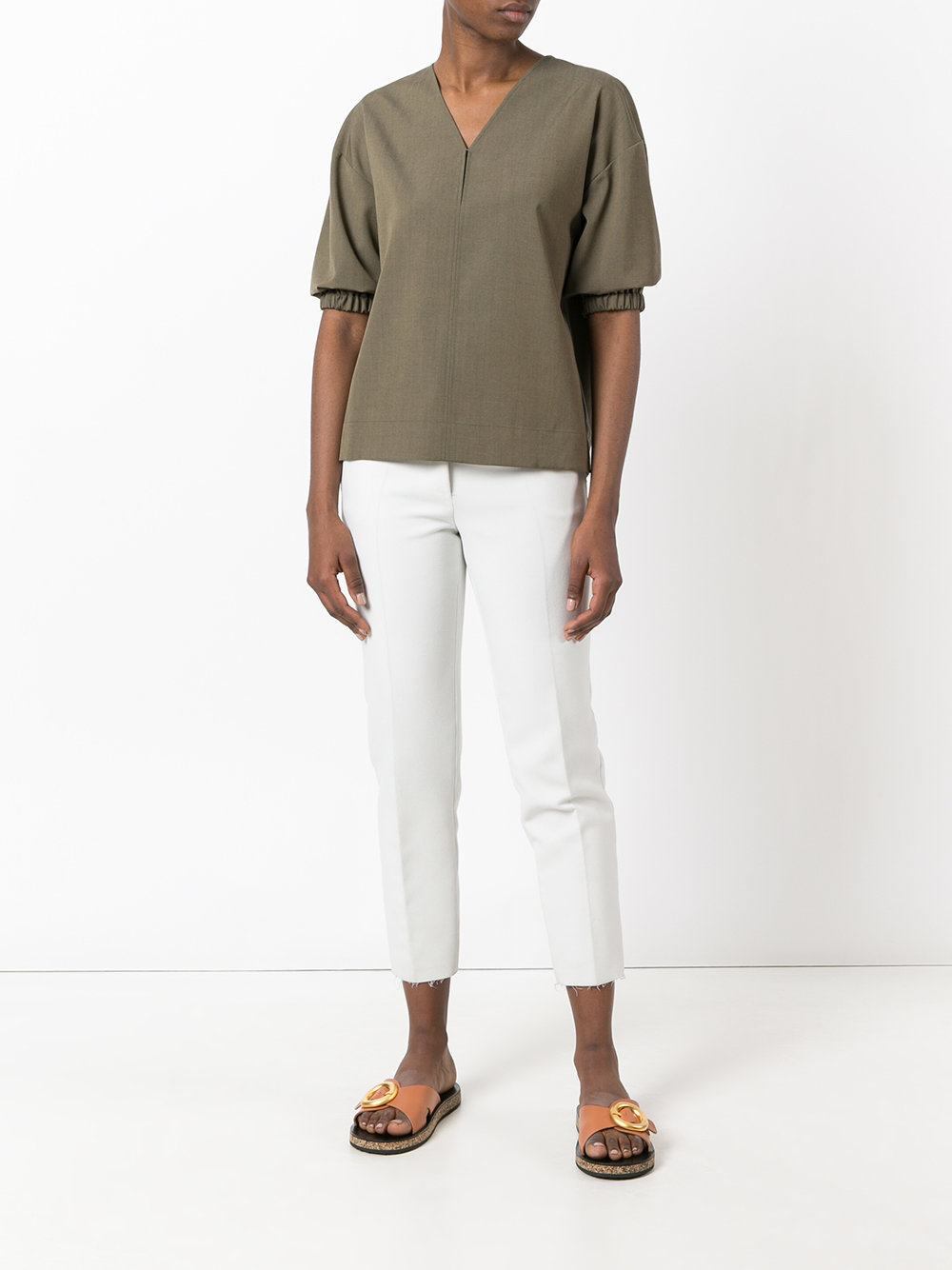 V-neck blouse