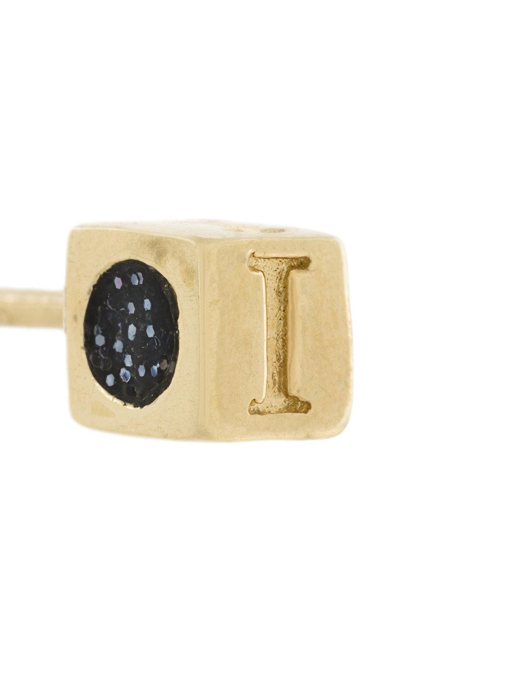 'I' initial stud earring