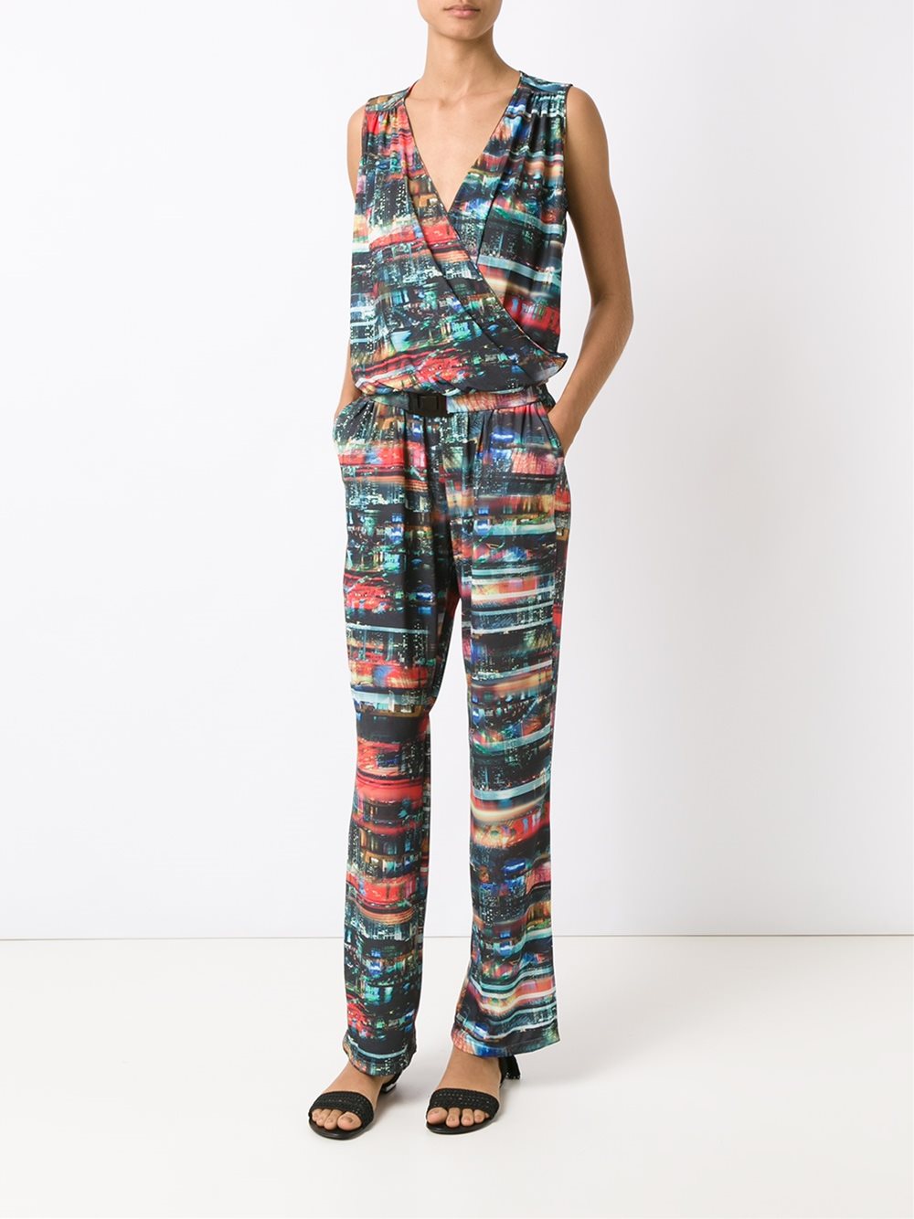 abstract print jumpsuit