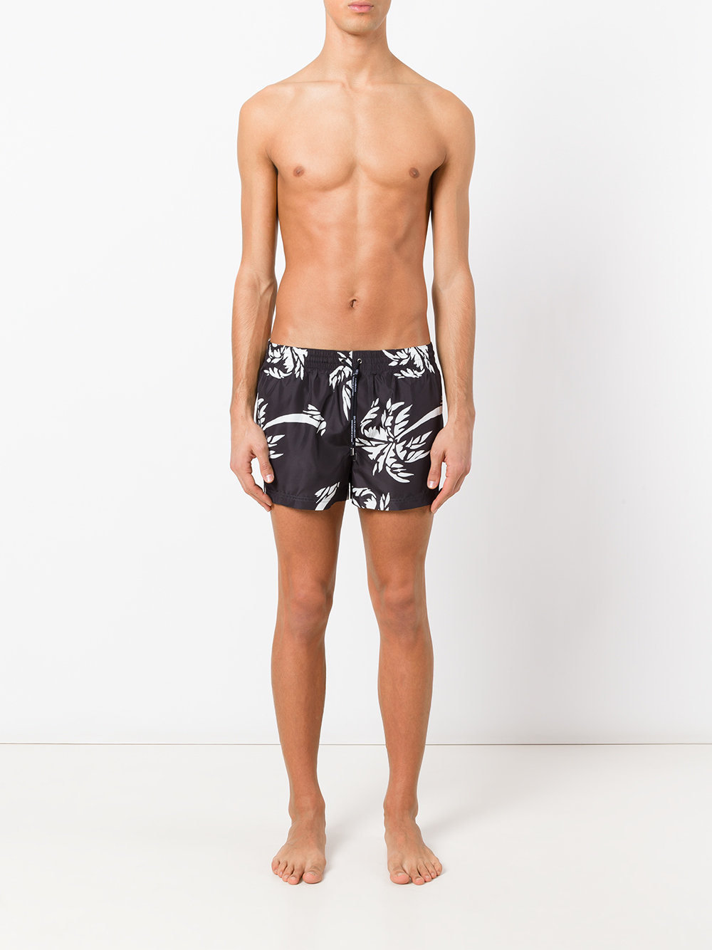 palm print swim shorts