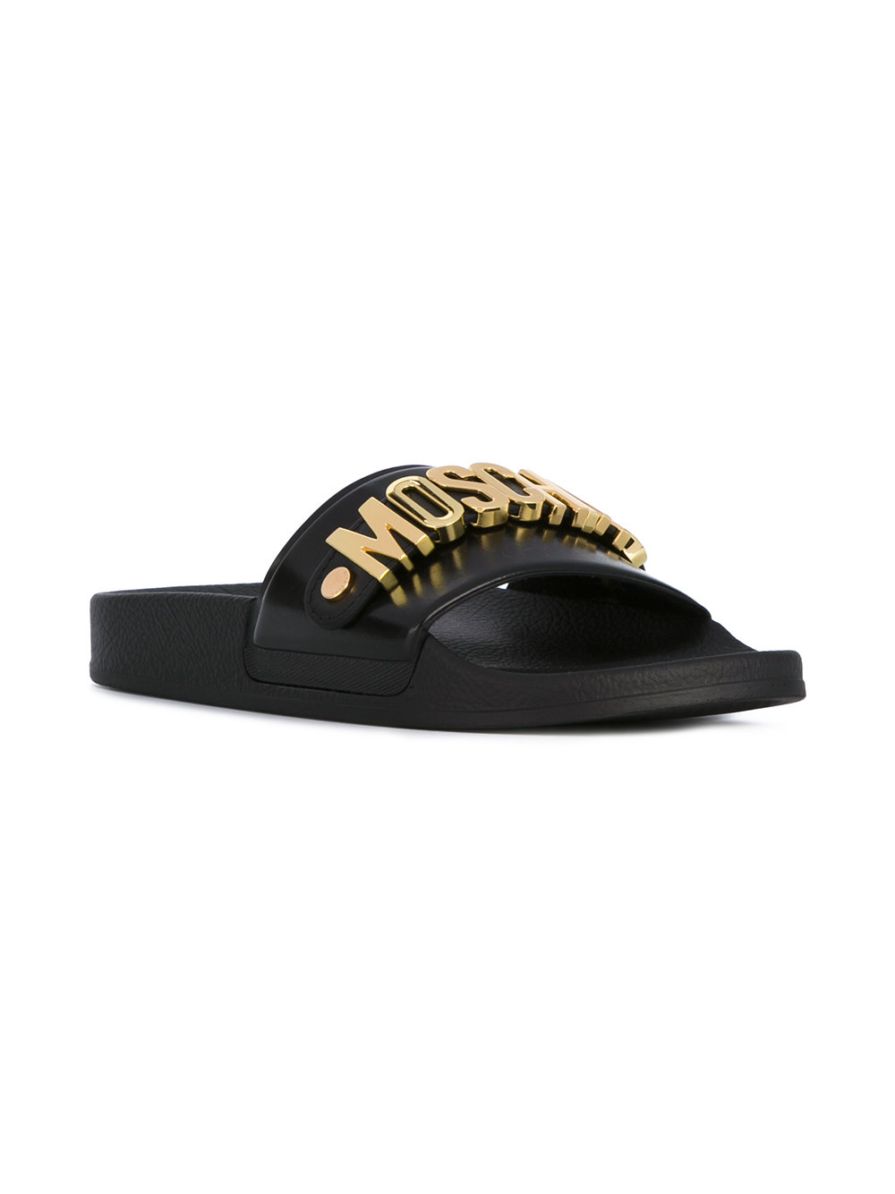 fron logo slider sandals