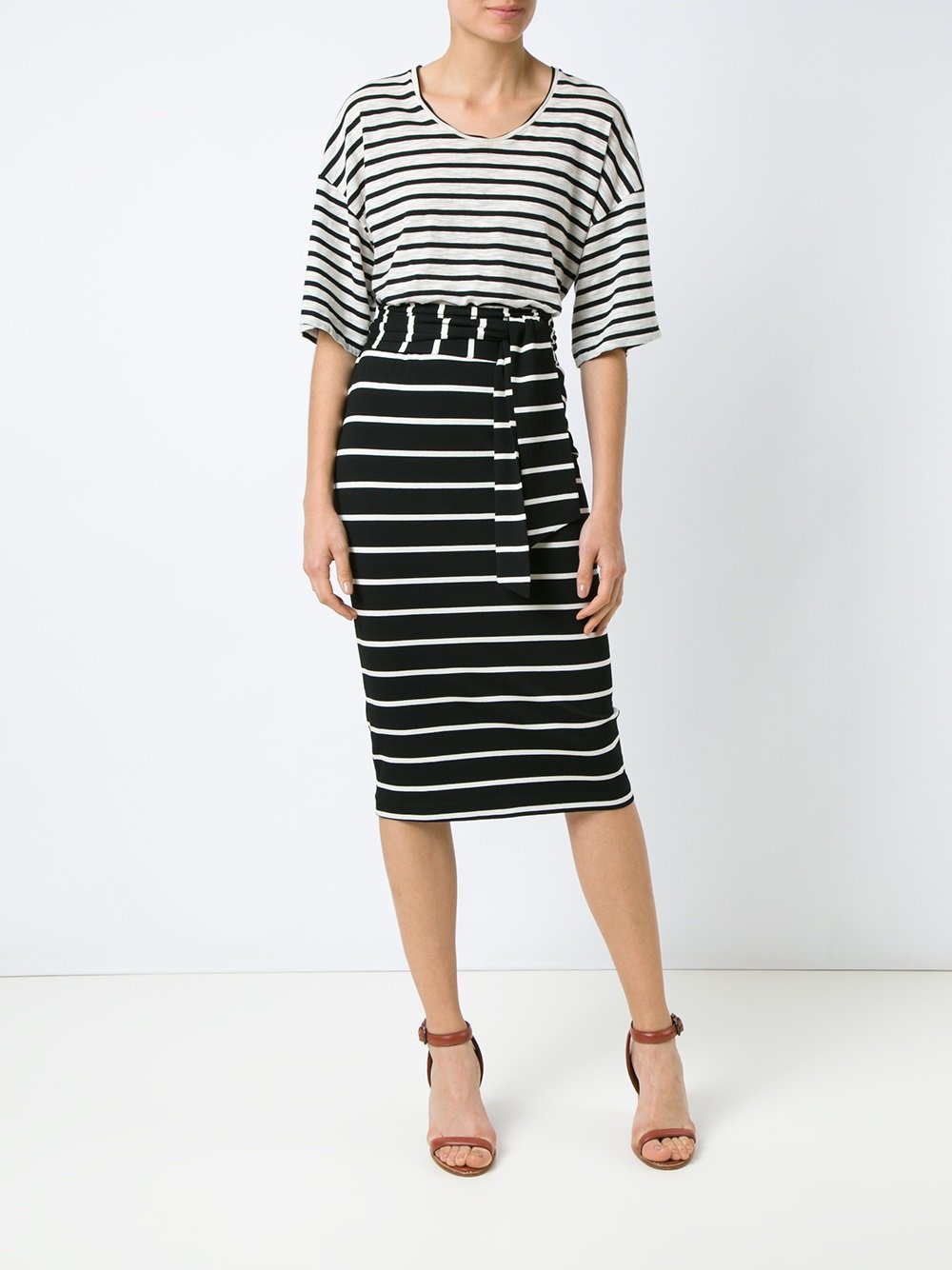 striped skirt