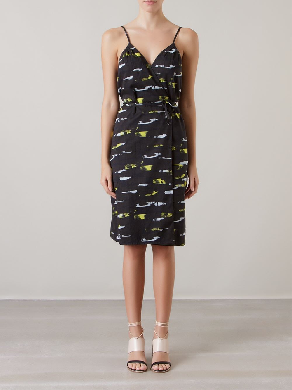 abstract print shift dress