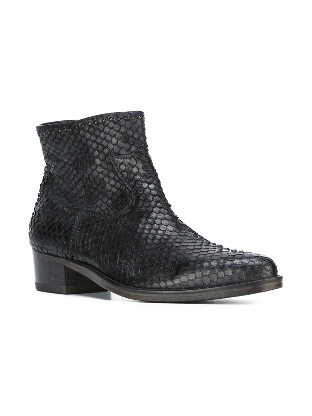 scaled ankle boots 