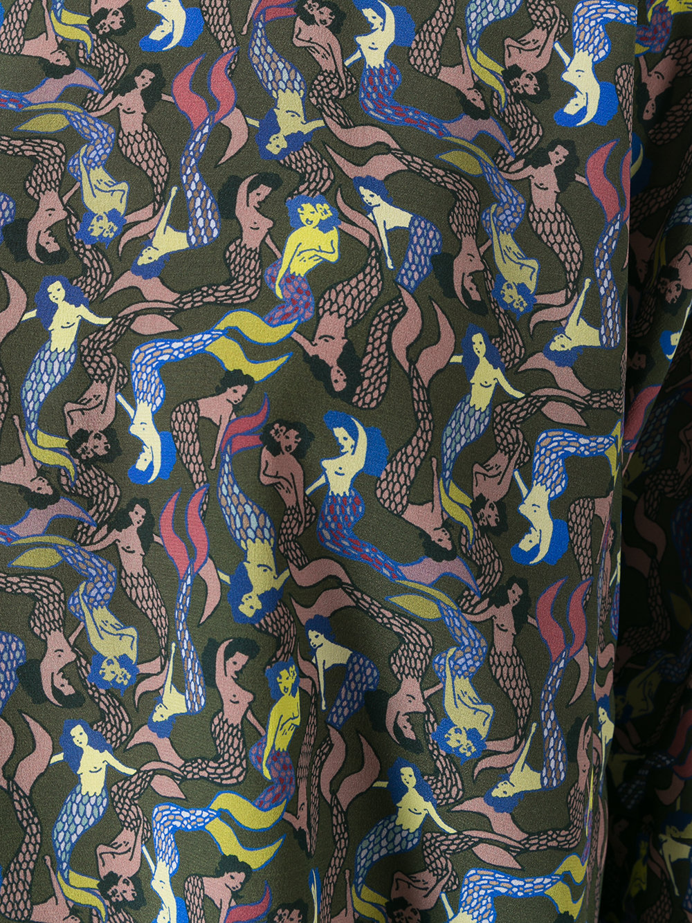 mermaid print blouse