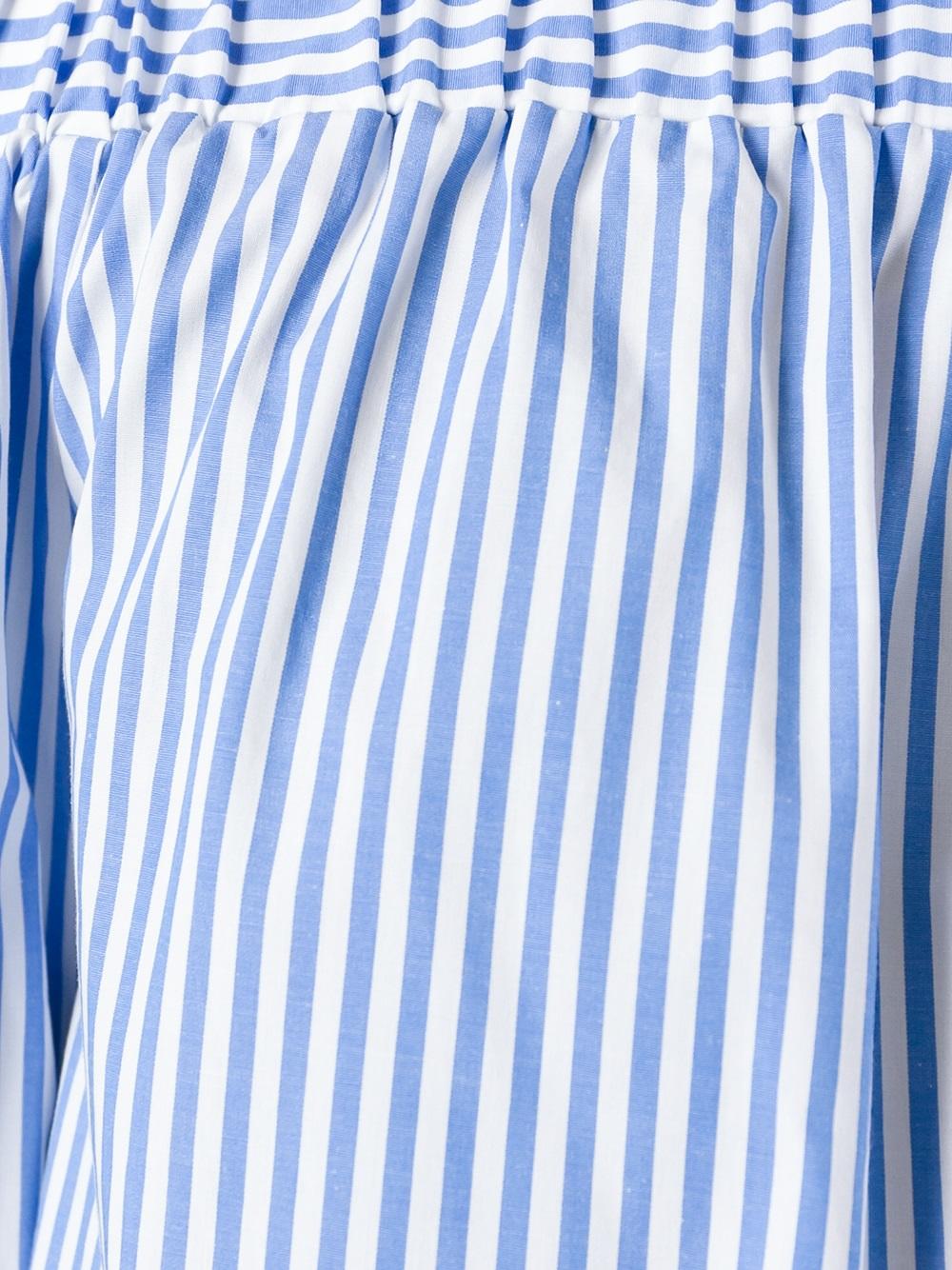 striped off-shoulder blouse