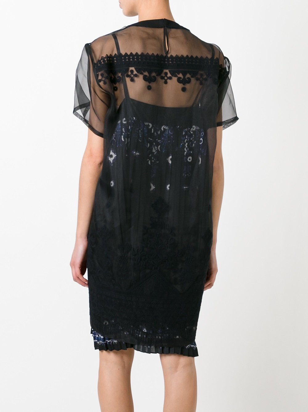 tribal lace organza dress