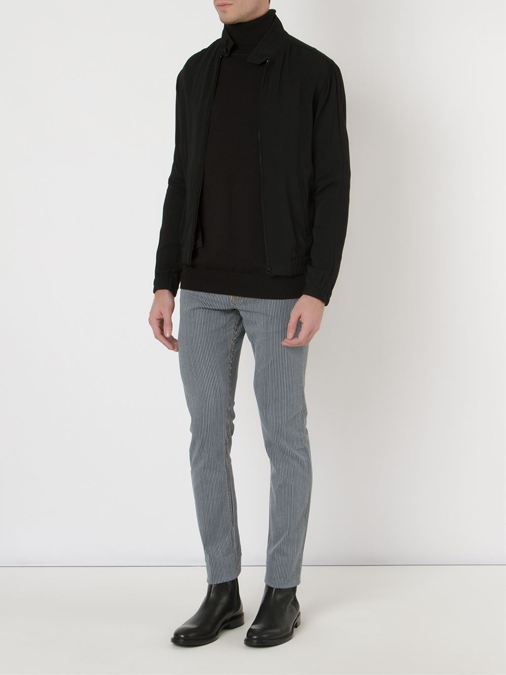 striped skinny trousers