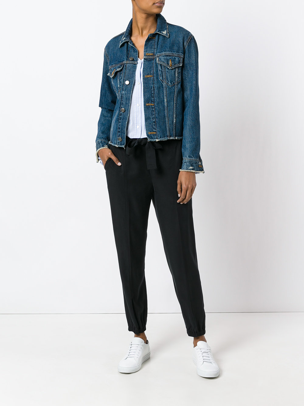 gathered ankle trousers