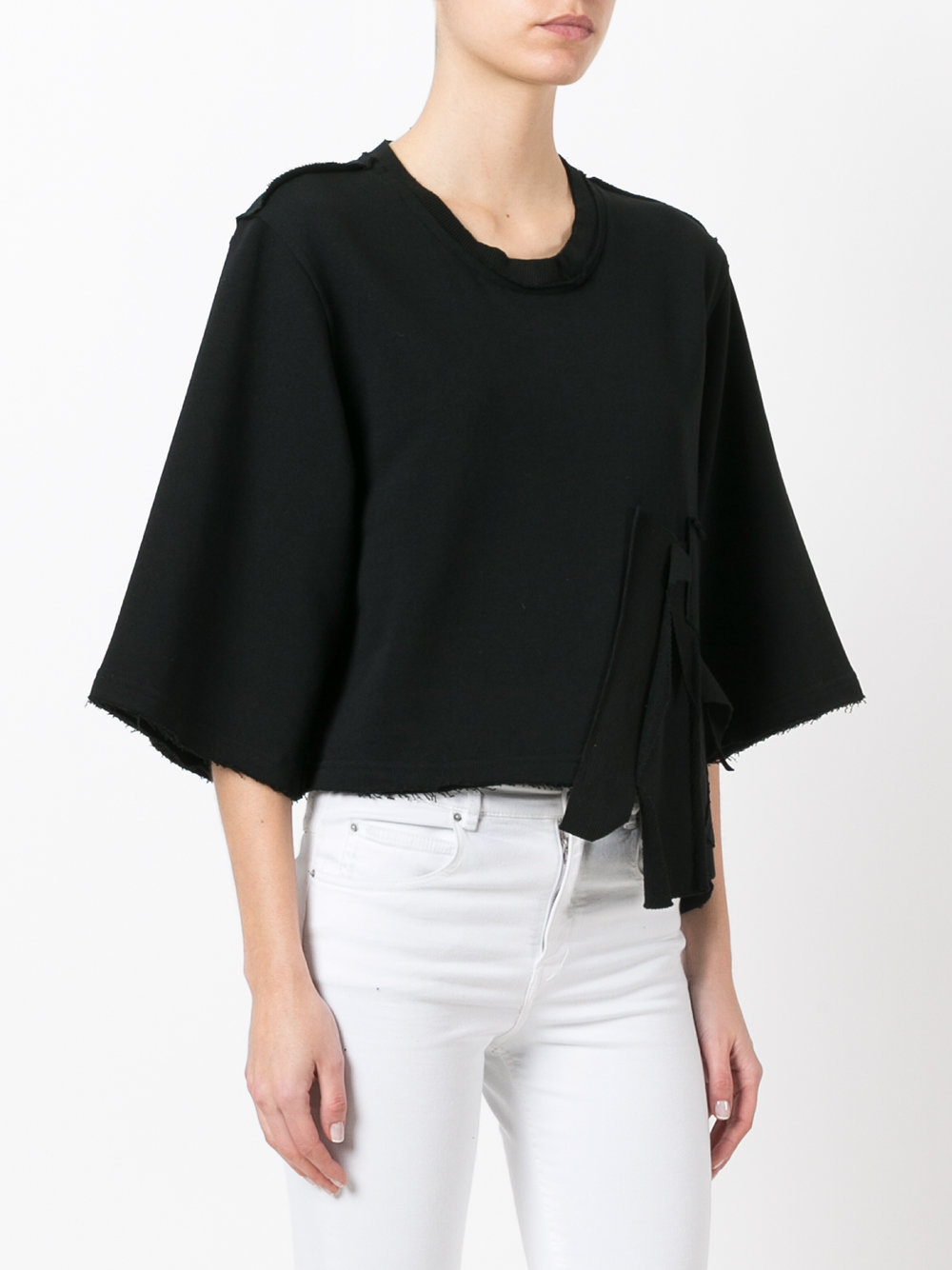 cropped appliqué sweatshirt 