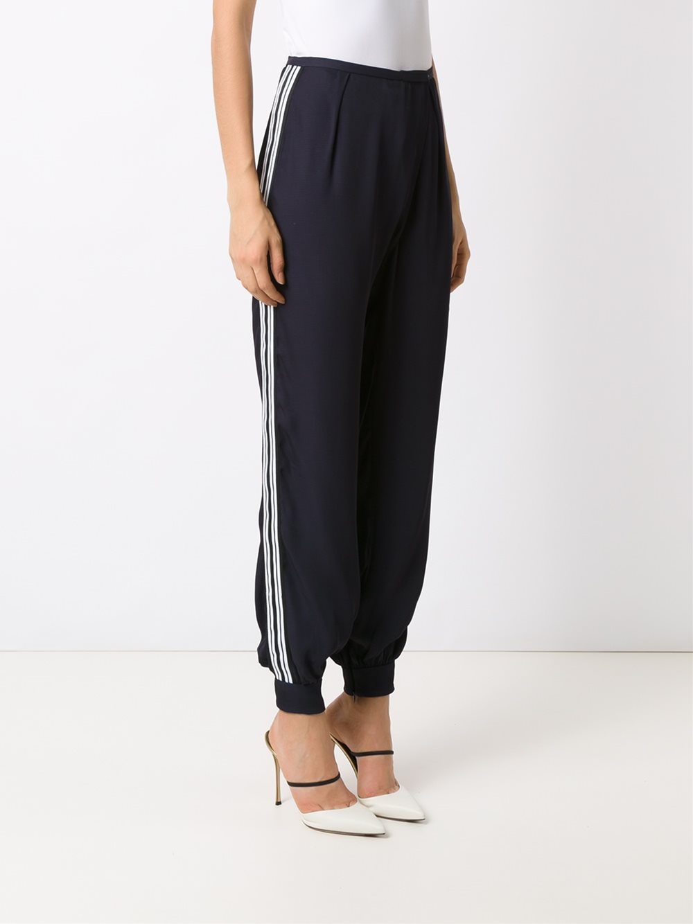 stripe details trousers