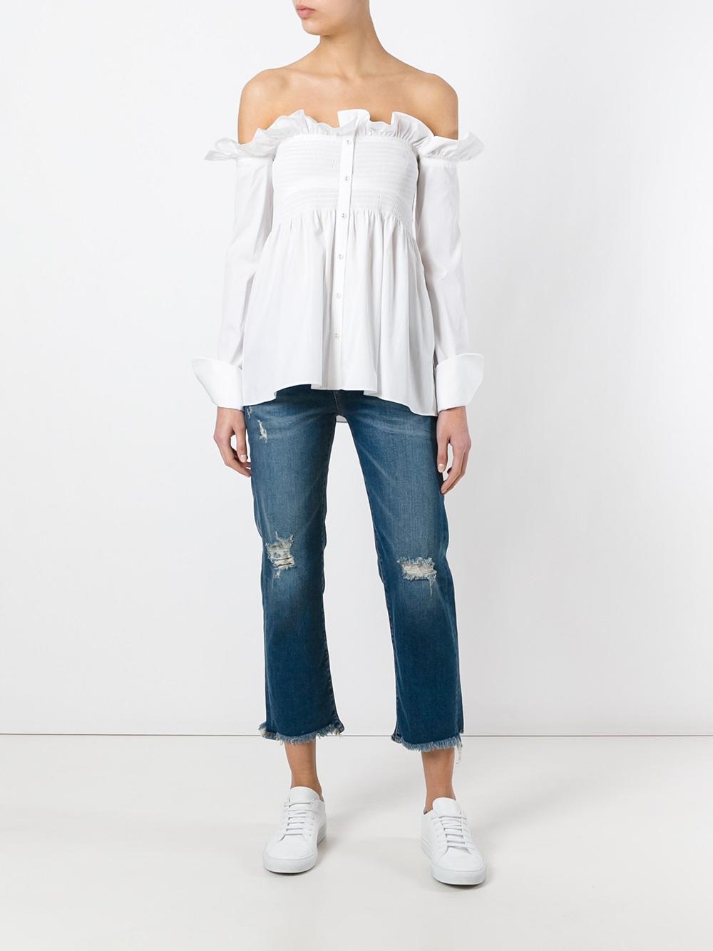 raw hem cropped jeans