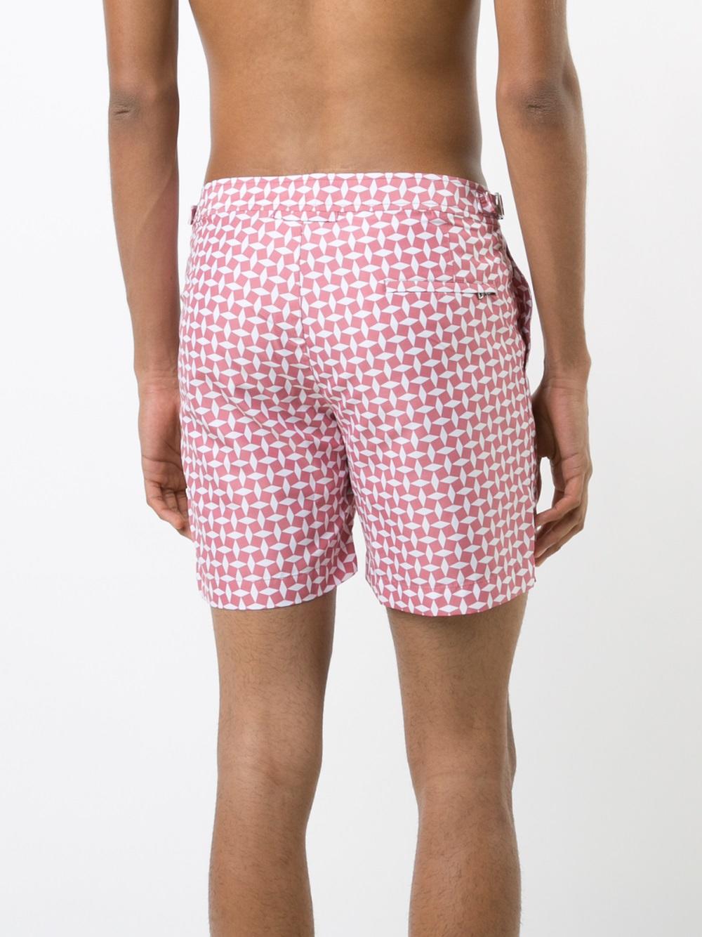 dot print swim shorts