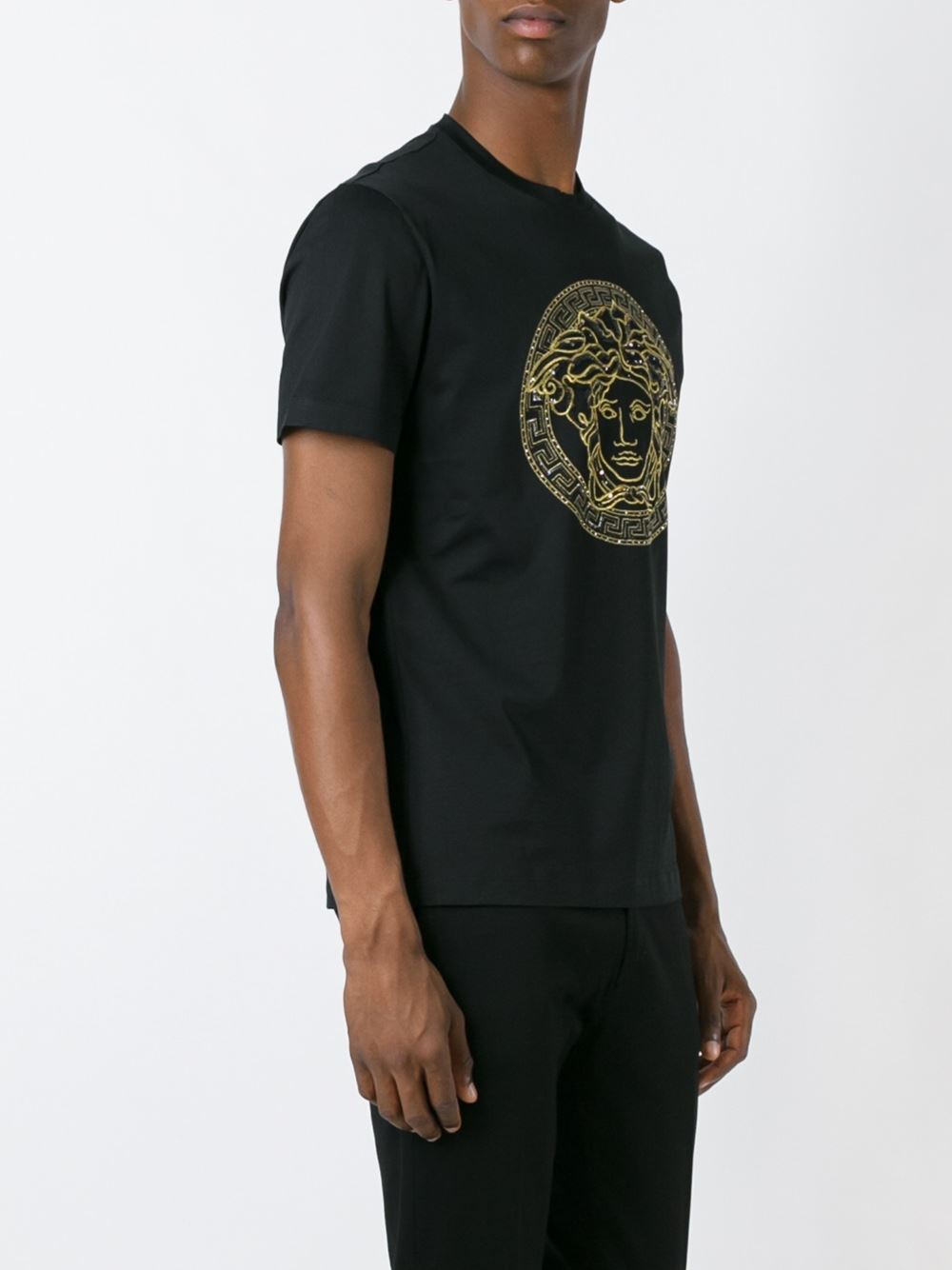 sequin detail Medusa T-shirt