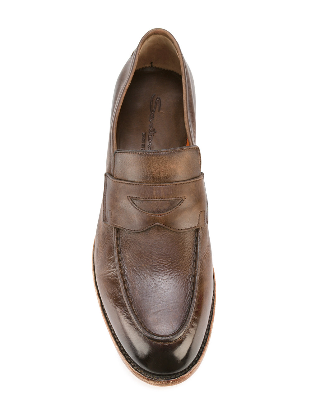 burnished toe loafers 