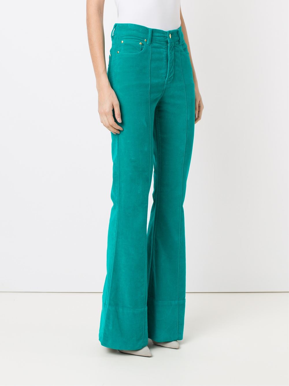 flared velvet trousers