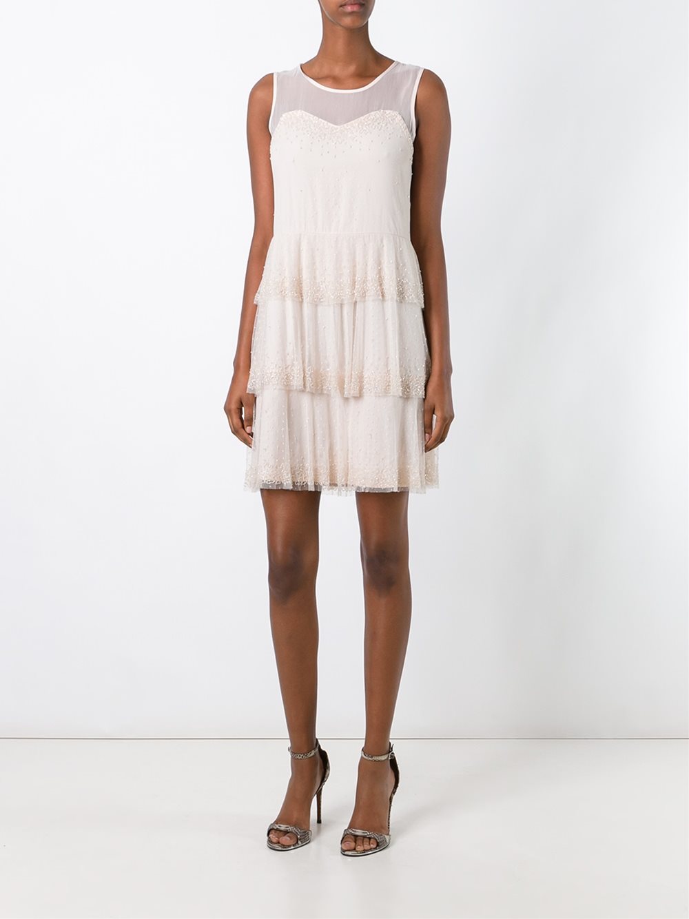 embellished layered dress