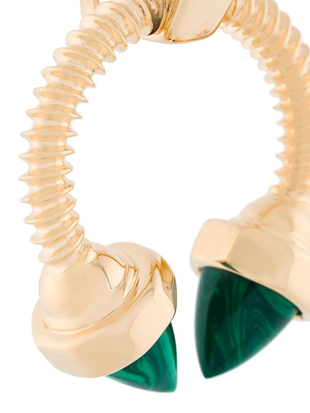 faux malachite earrings