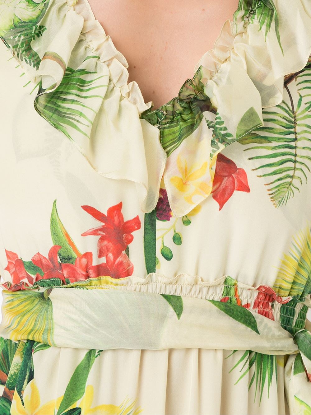 floral print silk dress