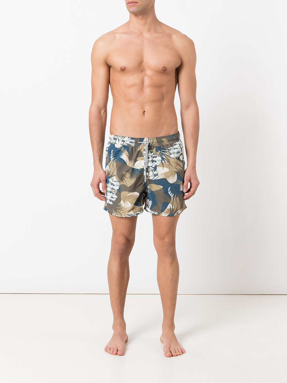 camouflage drawstring swim shorts