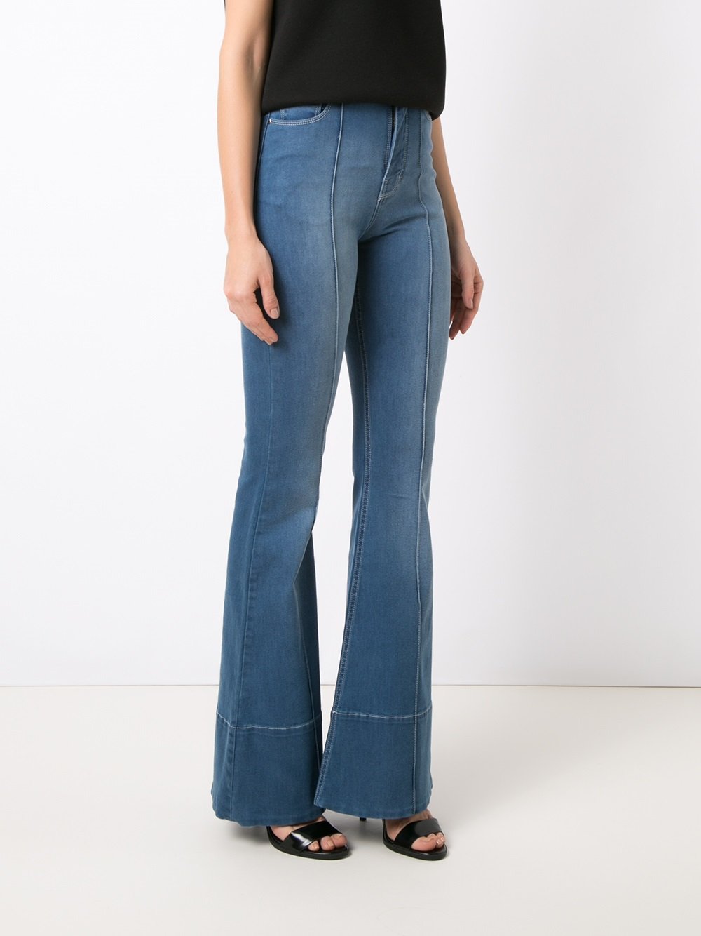 high waist flared jeans