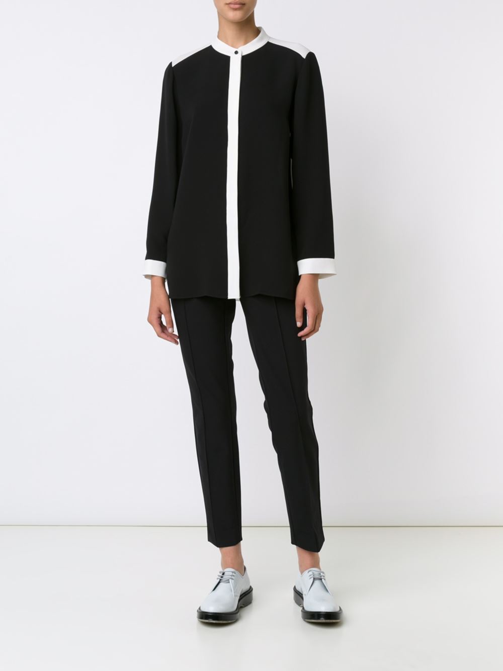 contrast stripe shirt