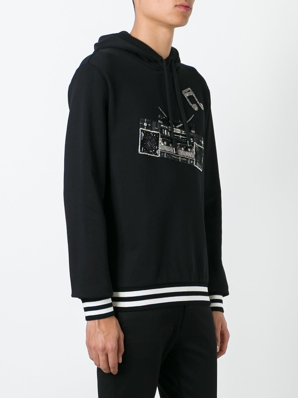 boombox patch hoodie