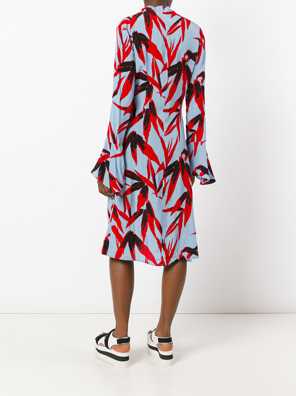 Swash print midi dress