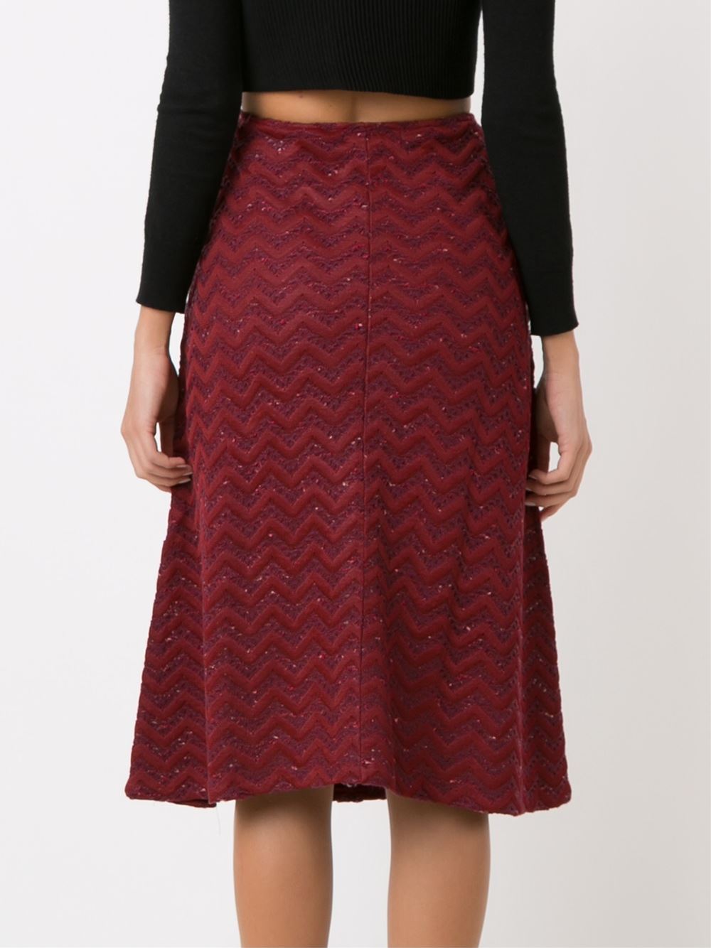 mid-length knitted skirt