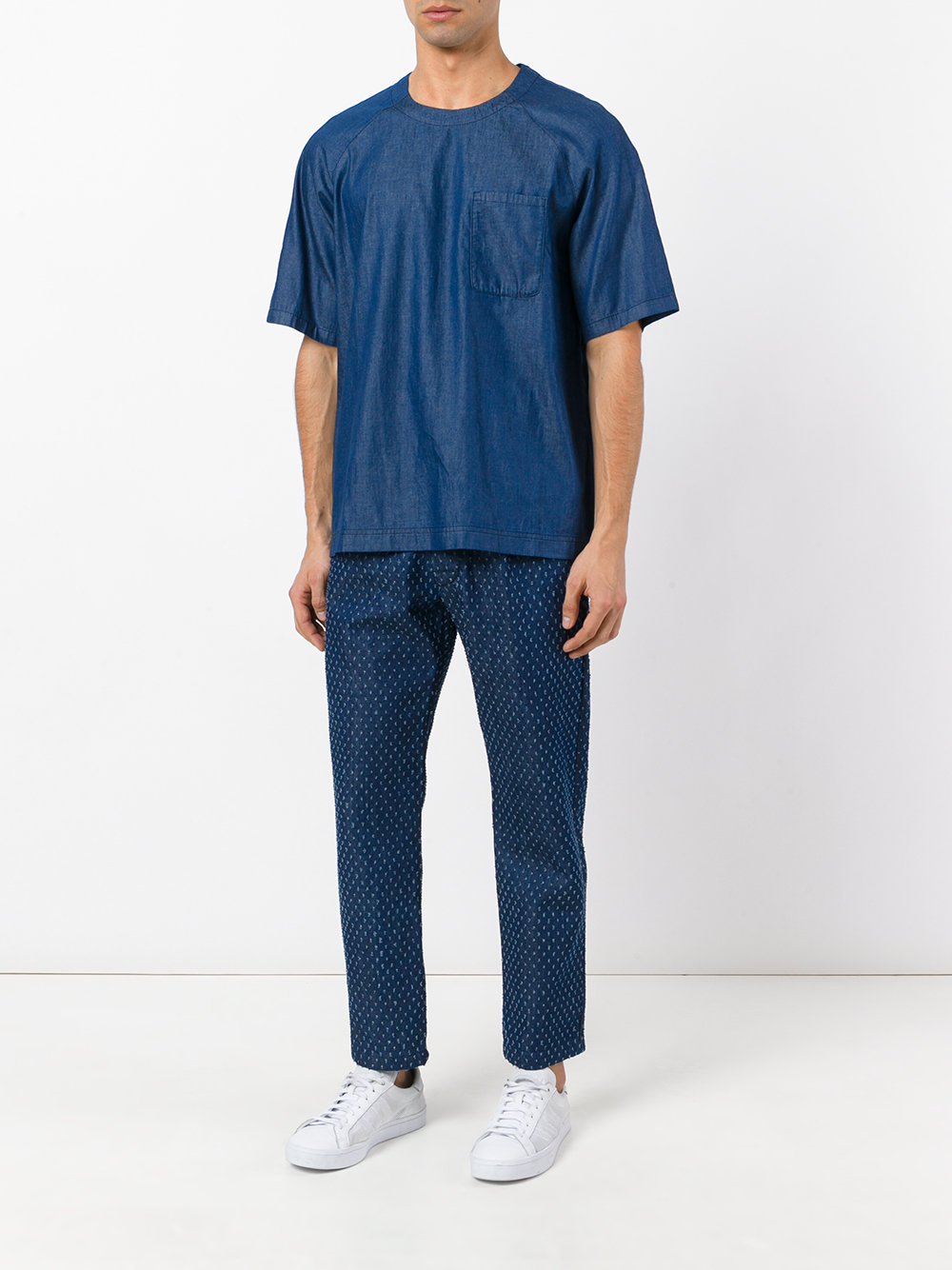 spot pull thread trousers