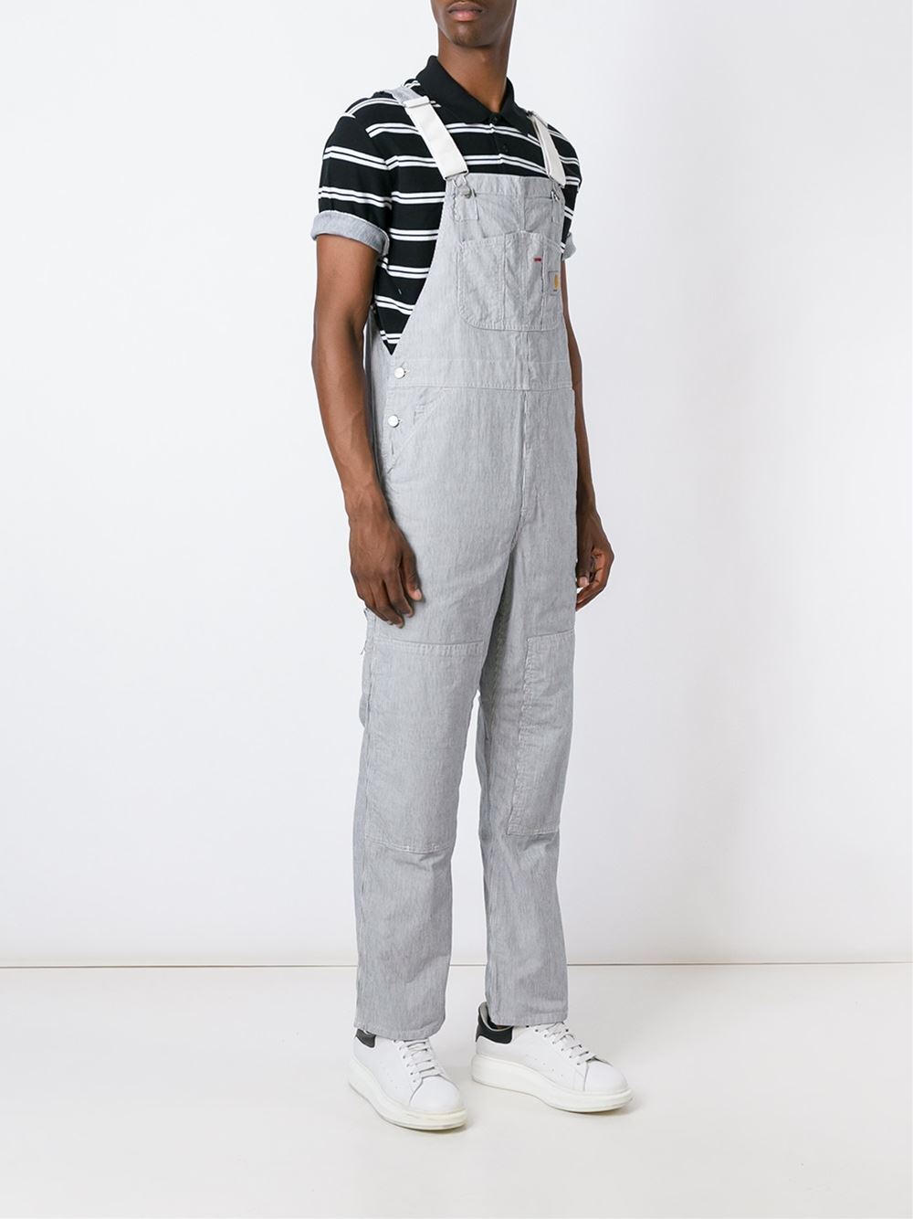 striped dungarees 