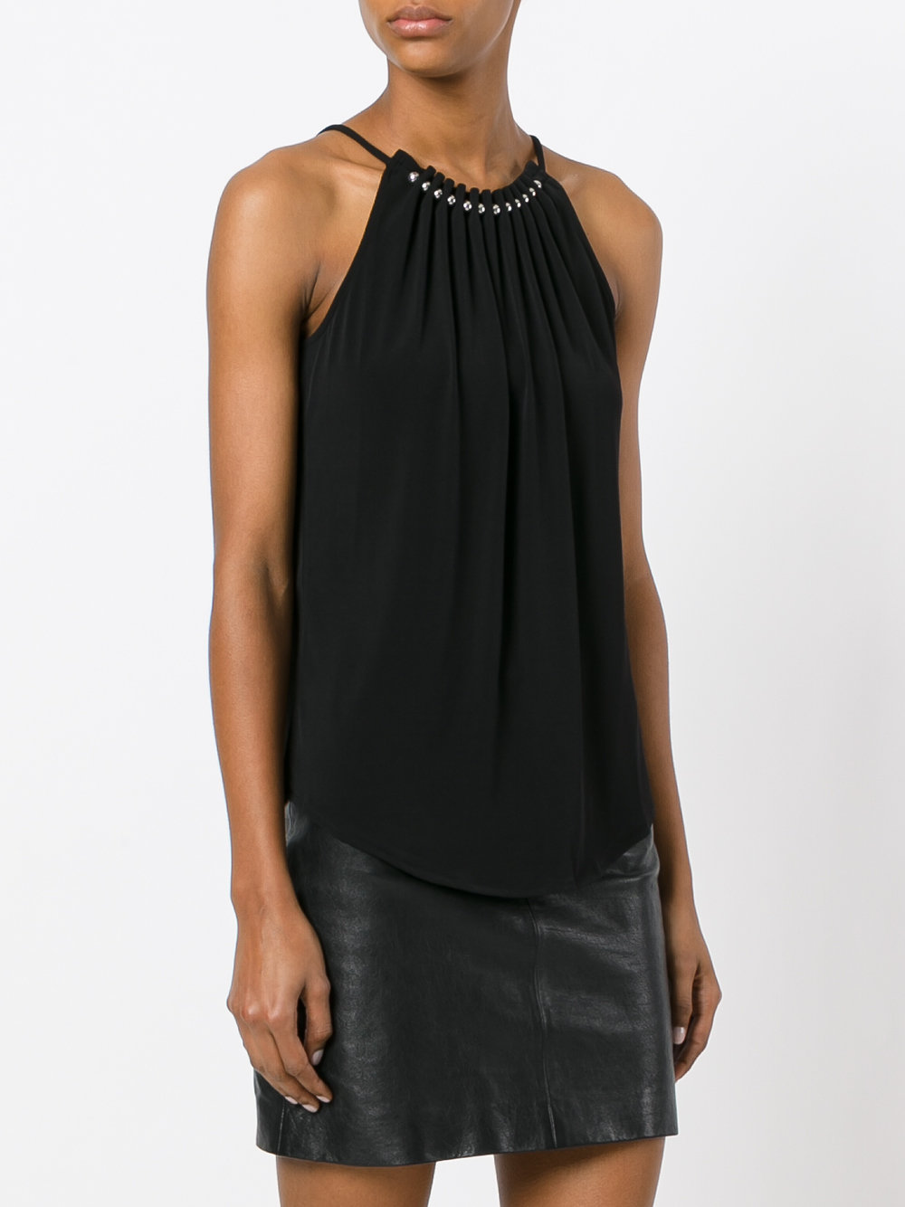 sleeveless halterneck blouse